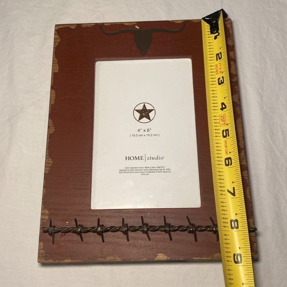 Home Studio Western Cowboy Themed 4x6 Photo Frames Home Decor NWOT Set of 3 - Picture 15 of 15